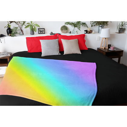 Super Bright Rainbow Throw Blanket