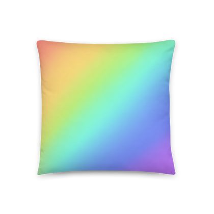 Super Bright Rainbow Throw Pillow