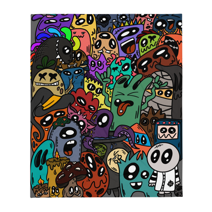 Doodle Throw Blanket 3 (Colored)