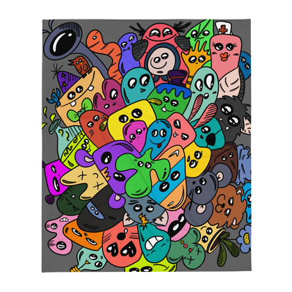 Doodle Throw Blanket 4 (Colored)