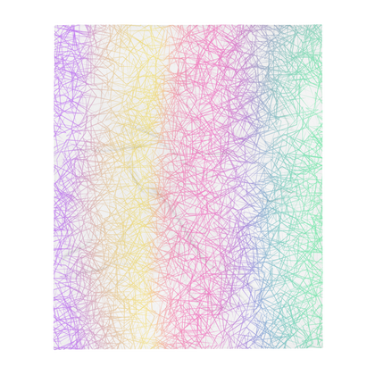 Geometric Rainbow Throw Blanket